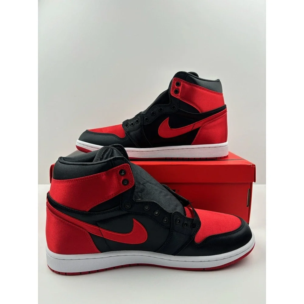 Nike Air Jordan 1 Retro High OG Satin Bred Women's Size 12/10.5M (FD4810-061)‎